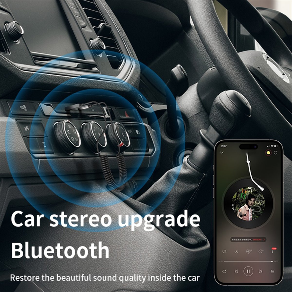 Bluetooth Adapter Receiver - Récepteur Bluetooth 5.4 pour voiture A85P