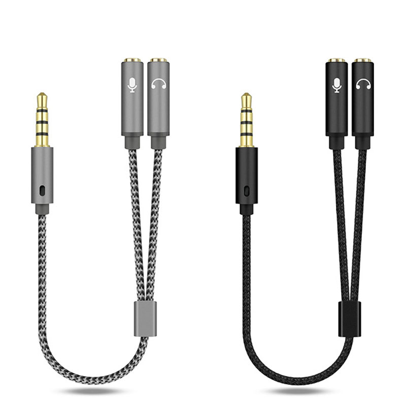 Earphone Splitter Jack - Adaptateur de connecteur d'écouteurs stéréo 3.5mm,