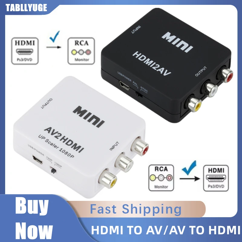 Audio Splitter Y - Adaptateur convertisseur HDMI vers RCA AV/CVBS