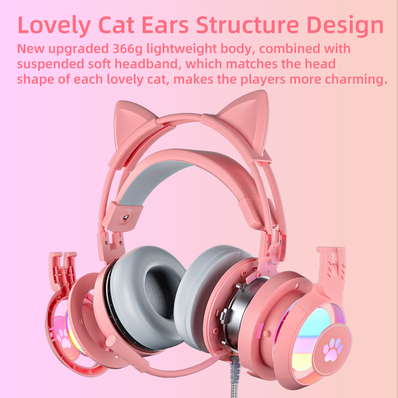 Casque de jeu rose pour PC, PS - Gaming Headset Rgb avis et prix