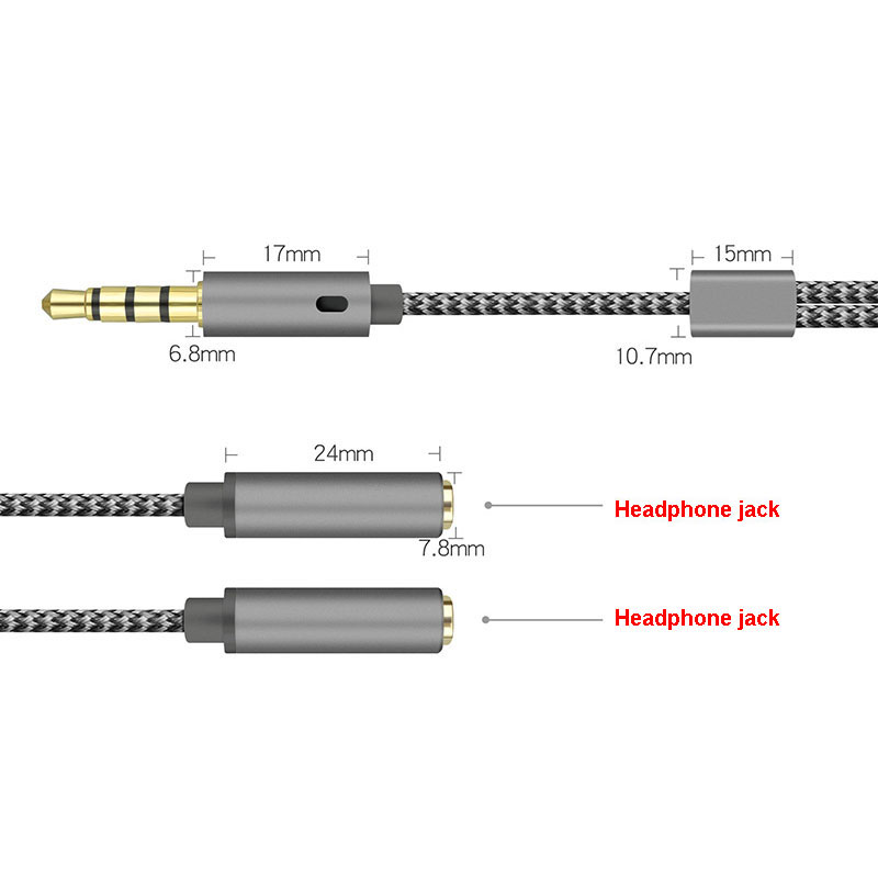Câble répartiteur audio tressé - Earphone Splitter Jack avis et prix